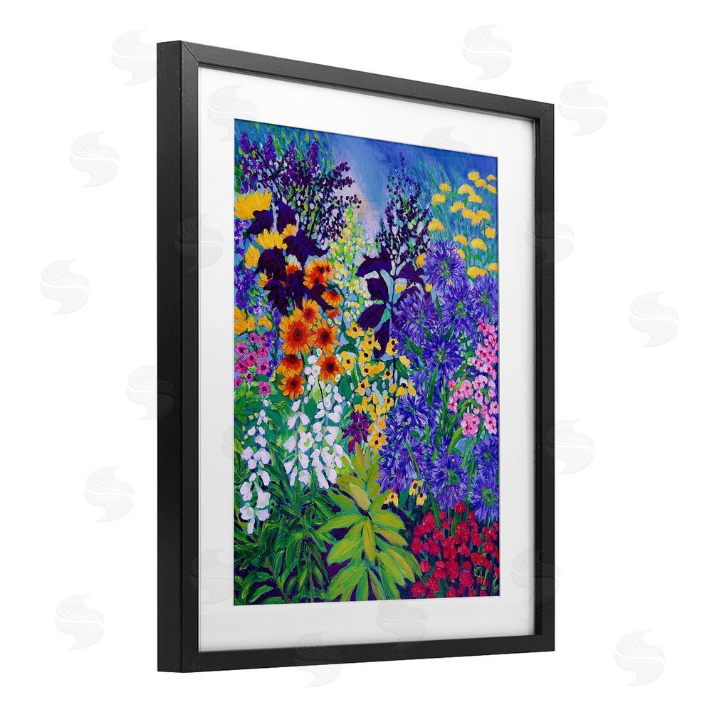 Lee Ann Zirbes Color Companions Assortment Black Framed Print Under Glass with White Mat Wall Art