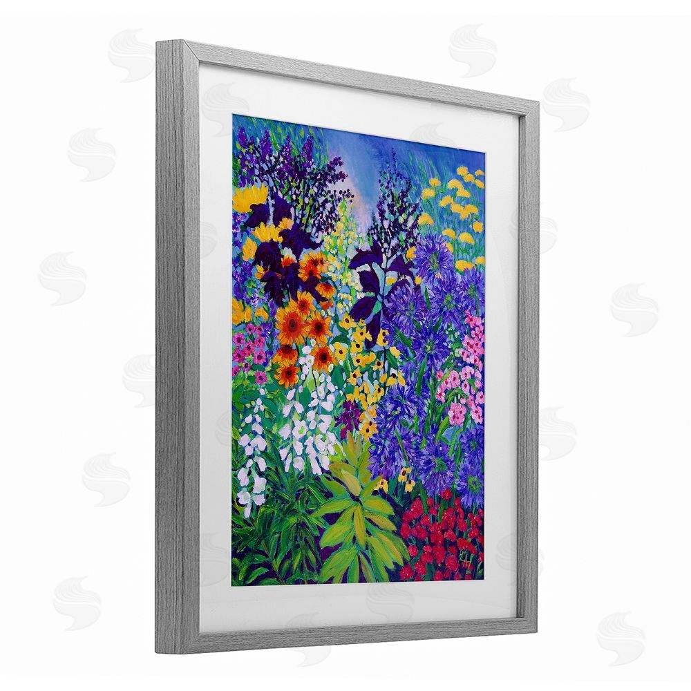 Lee Ann Zirbes Color Companions Assortment Gray Framed Print Under Glass with White Mat Wall Art