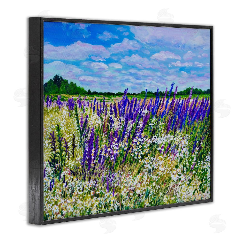 Lee Ann Zirbes Summer's Bounty Meadow Black Framed Giclee Wall Art Print