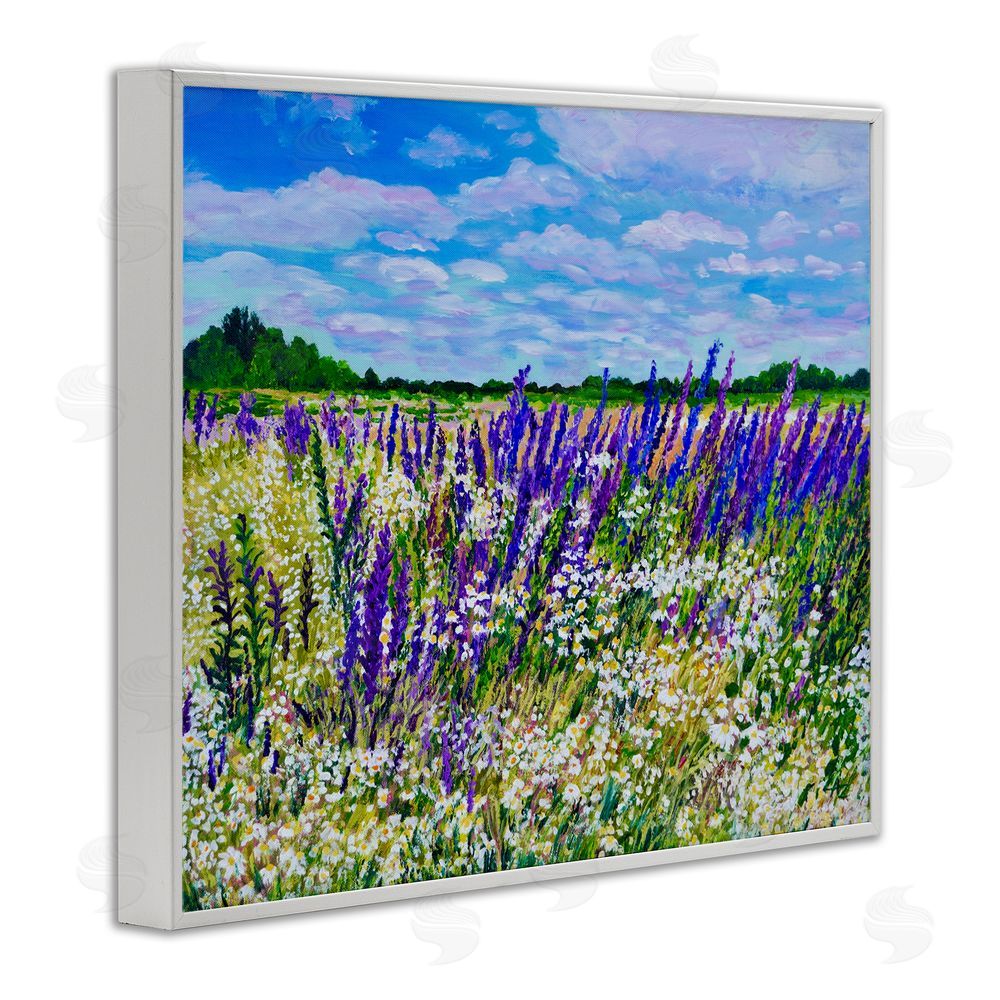 Lee Ann Zirbes Summer's Bounty Meadow White Framed Giclee Wall Art Print