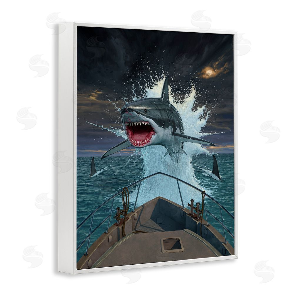 Vincent Hie Fish Out Of Water White Framed Giclee Wall Art Print
