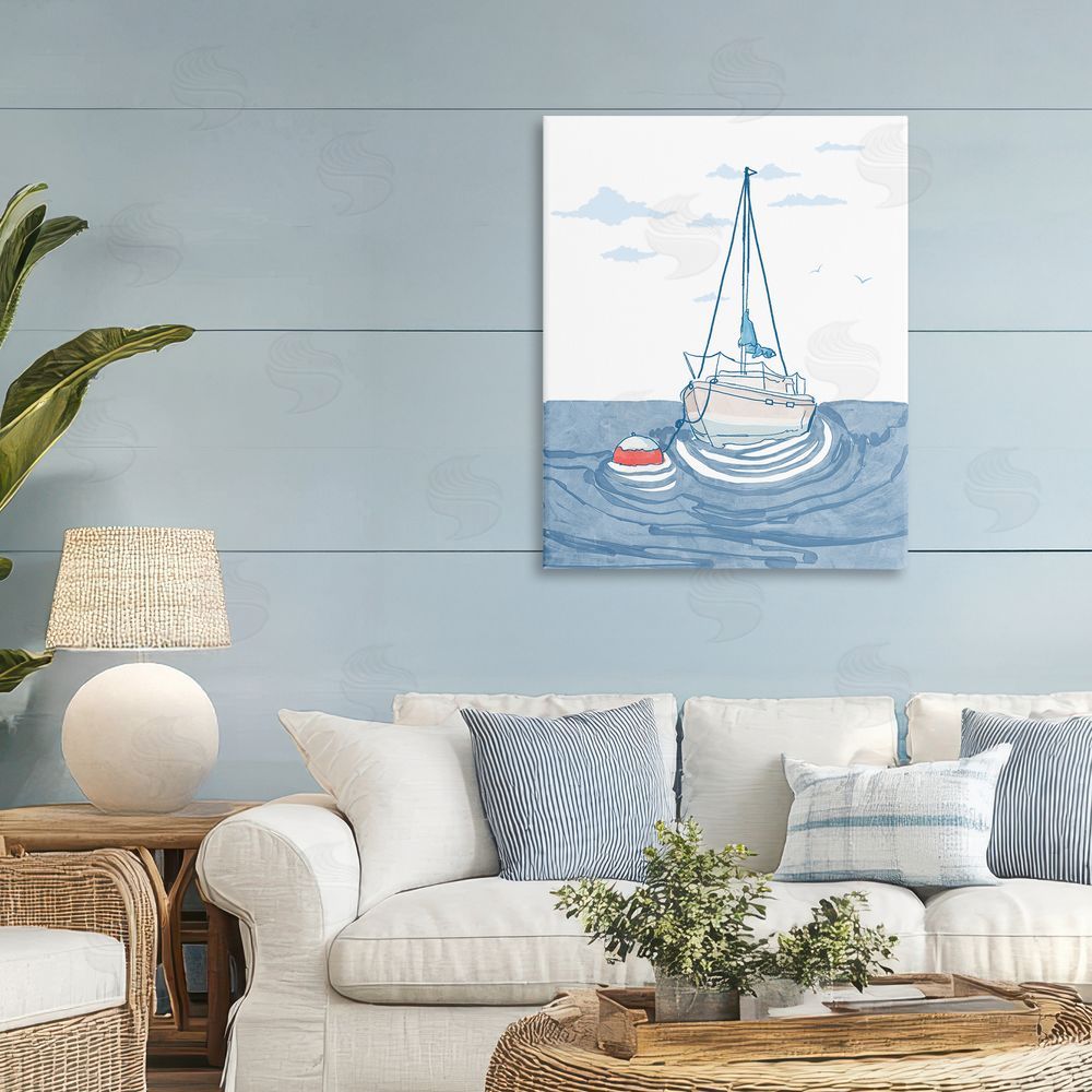 Melissa Tilley Cool Tone Sailboat Floating