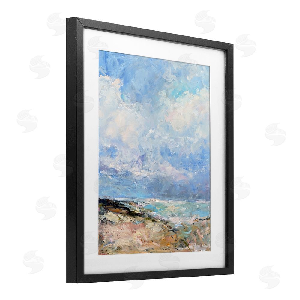 Cindy Vener Coastal Landscape Impression Black Framed Print Under Glass Wall Art