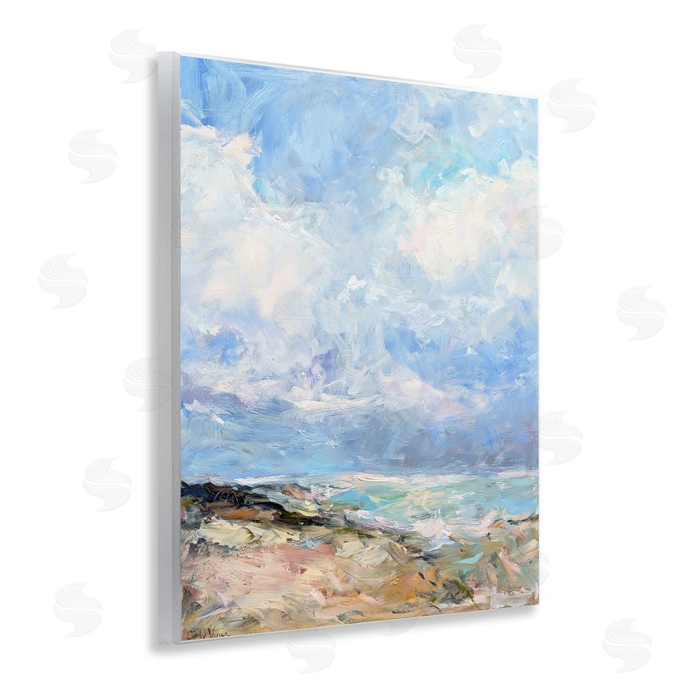 Cindy Vener Coastal Landscape Impression Wooden Wall Plaque Art Print