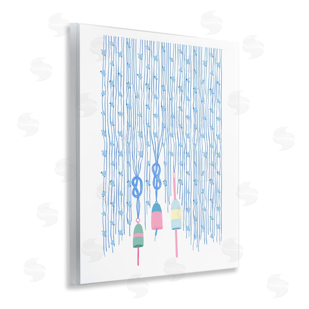 Melissa Tilley Hanging Buoys on Ropes Wooden Wall Plaque Art Print