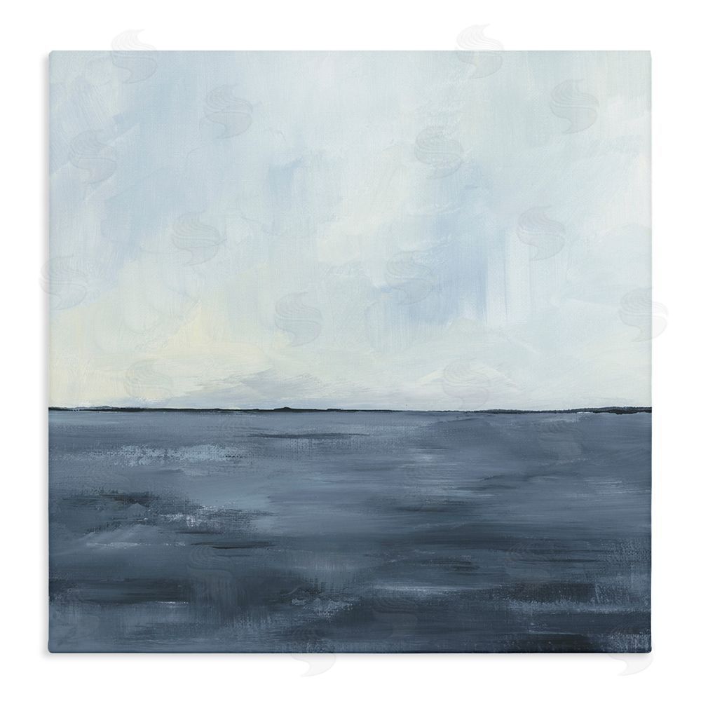 Kristen Dalpiaz Calm Seascape Blue Horizon Stretched Canvas Wall Art Print