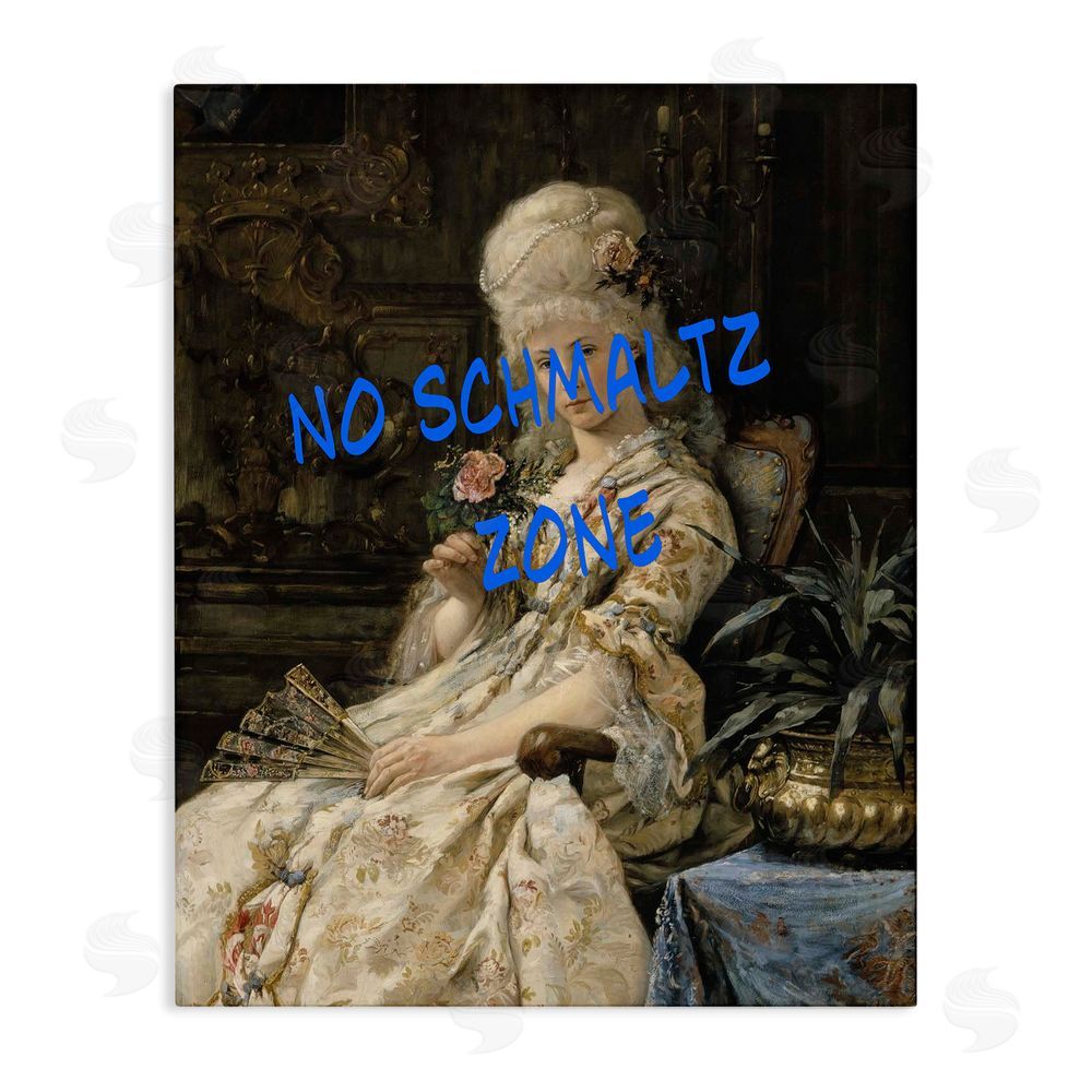 Grotto Studios Iconic No Schmaltz Zone Stretched Canvas Wall Art