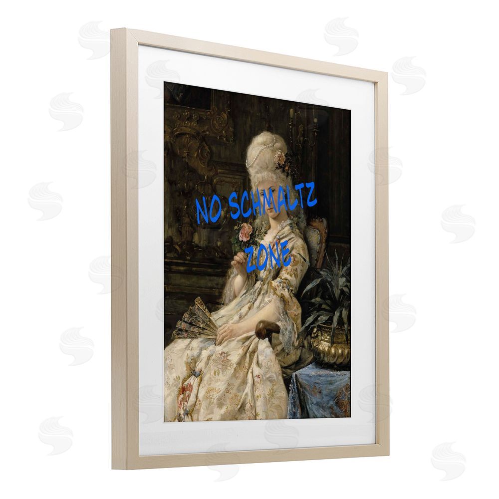 Grotto Studios Iconic No Schmaltz Zone Birch Framed Print Under Glass Wall Art