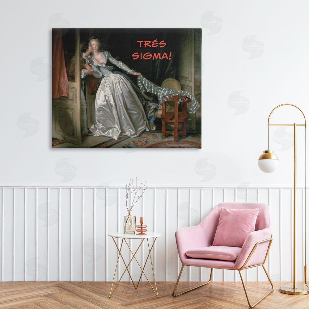 Grotto Studios Iconic Tres Sigma Stretched Canvas Wall Art in Room