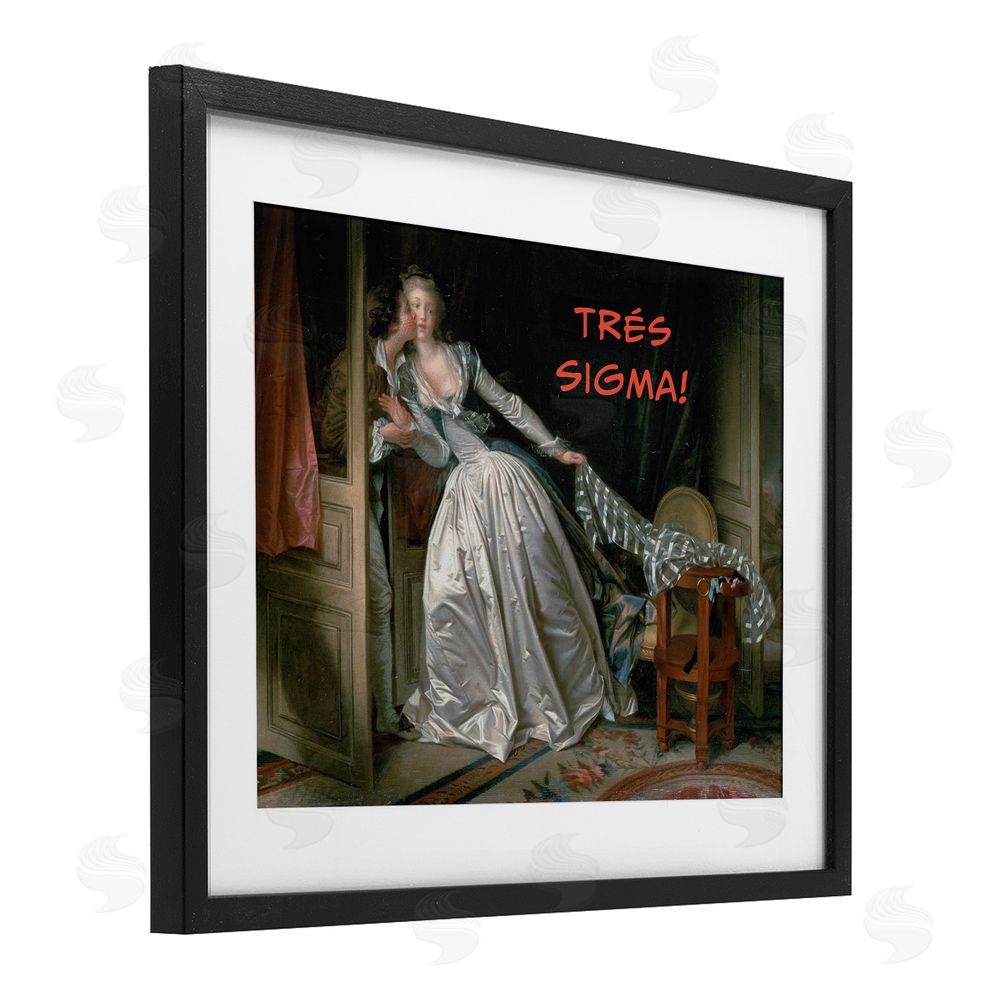 Grotto Studios Iconic Tres Sigma Black Framed Print Under Glass Wall Art