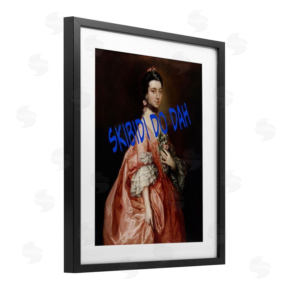 Grotto Studios Iconic Skibidi Do Dah Black Framed Print Under Glass Wall Art
