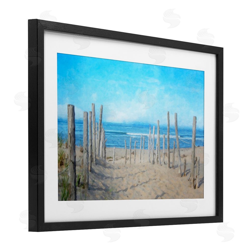 Grotto Studios National Seashore Vista Black Framed Print Under Glass Wall Art