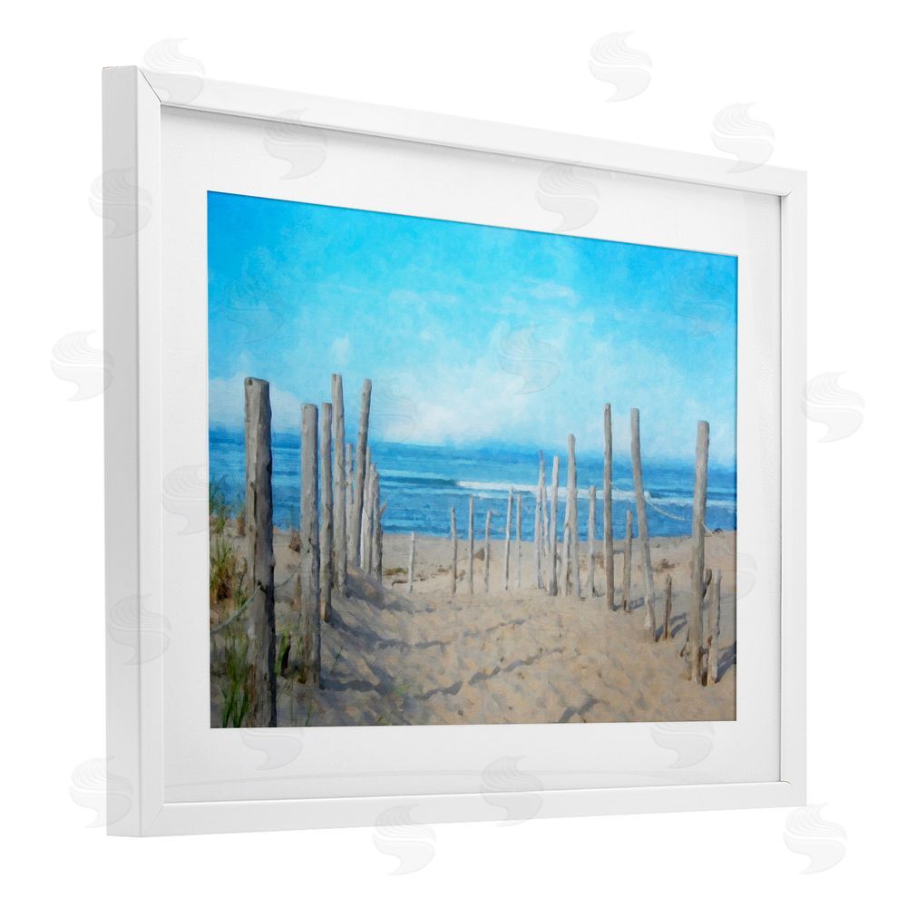 Grotto Studios National Seashore Vista White Framed Print Under Glass Wall Art