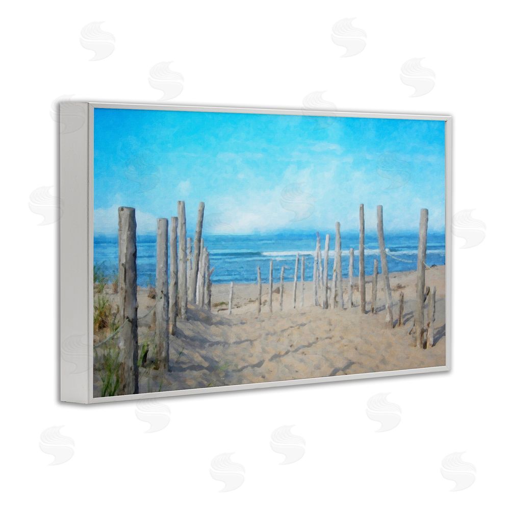 Grotto Studios National Seashore Vista White Framed Giclee Wall Art Print