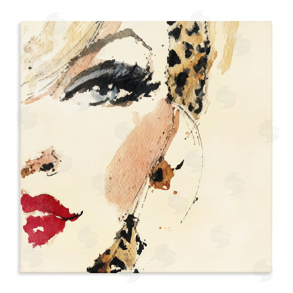 Svetlana Aleynikova Crimson Enigma Lipstick Stretched Canvas Wall Art Print