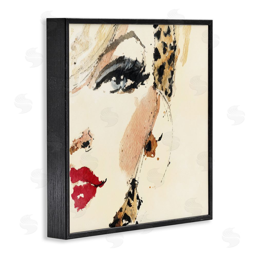 Svetlana Aleynikova Crimson Enigma Lipstick Black Framed Giclee Wall Art Print