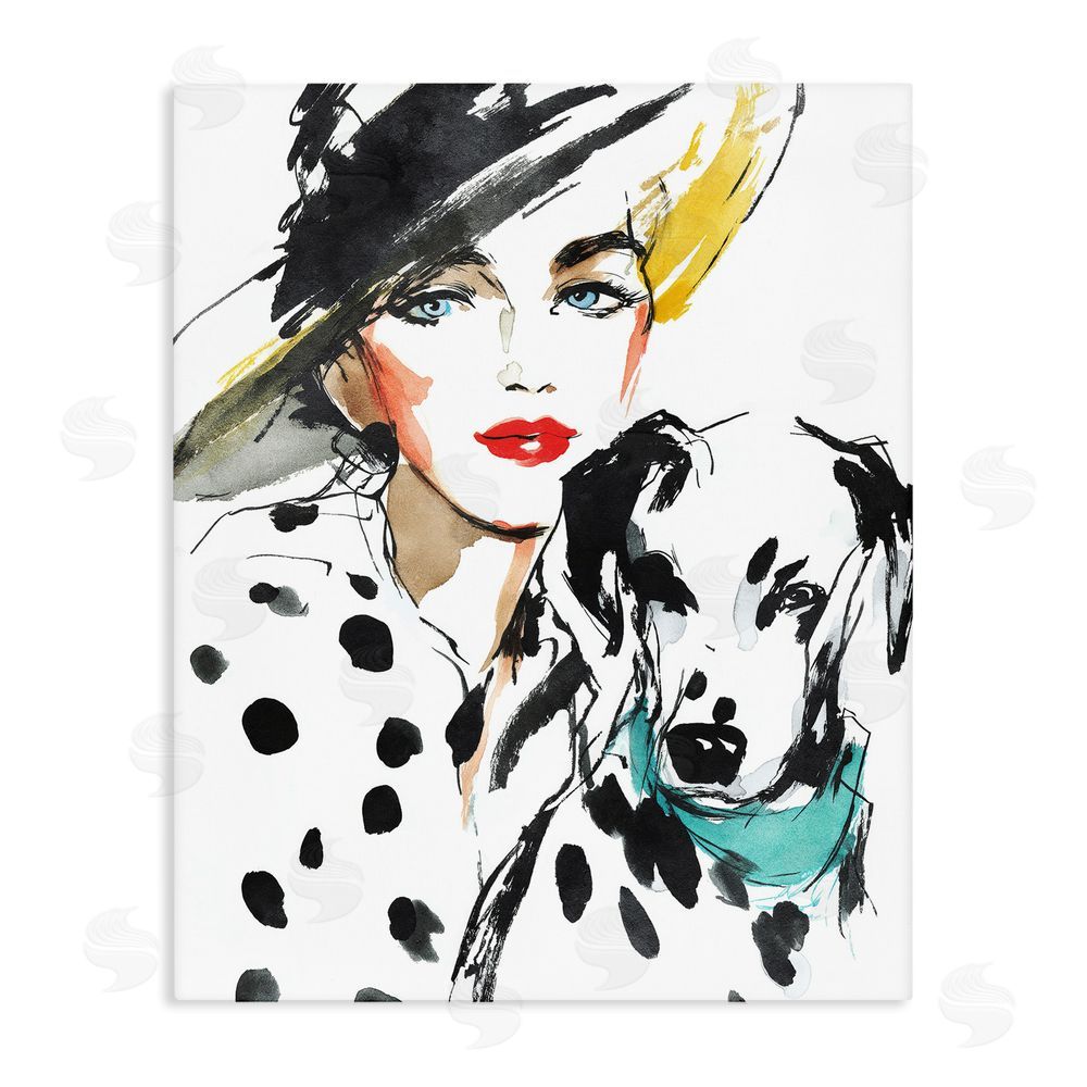 Svetlana Aleynikova Trendy Dalmatian Muse Stretched Canvas Wall Art Print