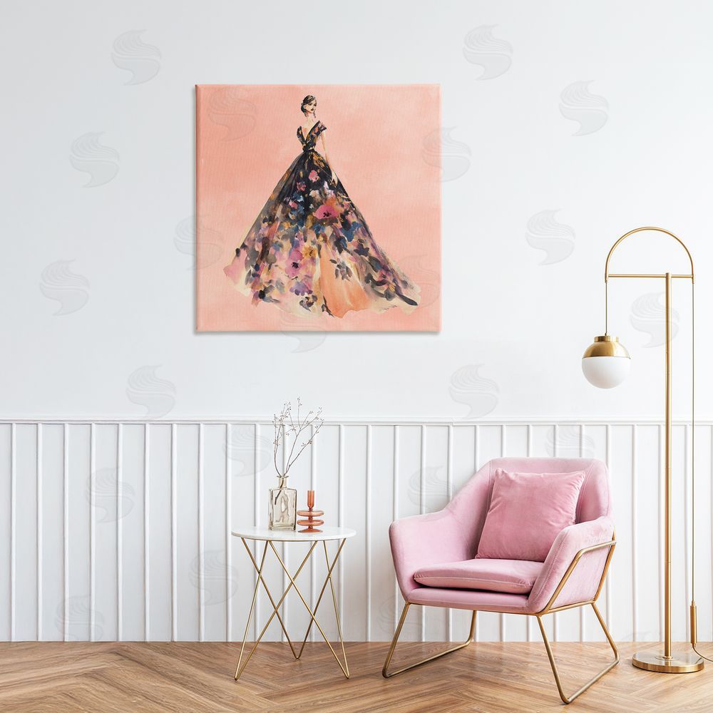 Svetlana Aleynikova Rose Gold Night Stretched Canvas Wall Art in Room