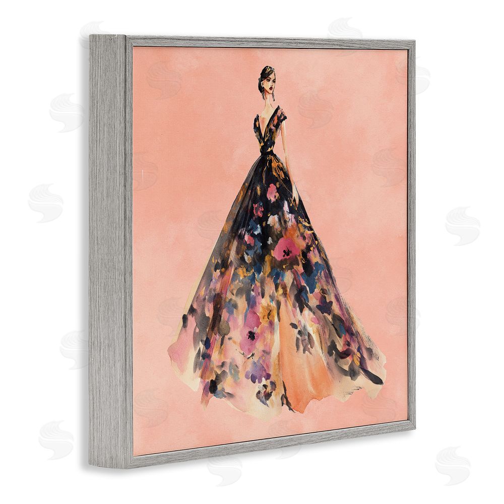 Svetlana Aleynikova Rose Gold Night Gray Framed Giclee Wall Art Print