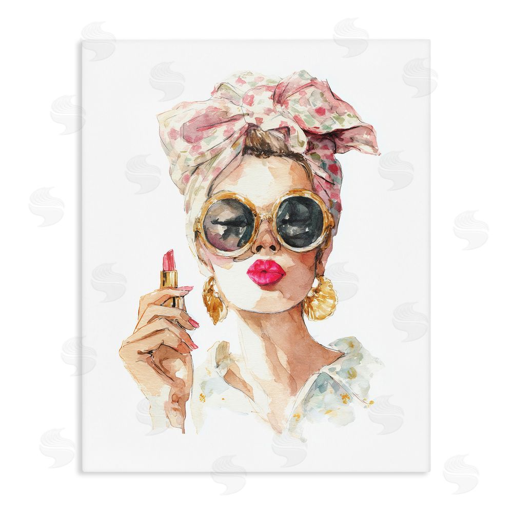 Svetlana Aleynikova Feminine Lipstick Spell Stretched Canvas Wall Art Print