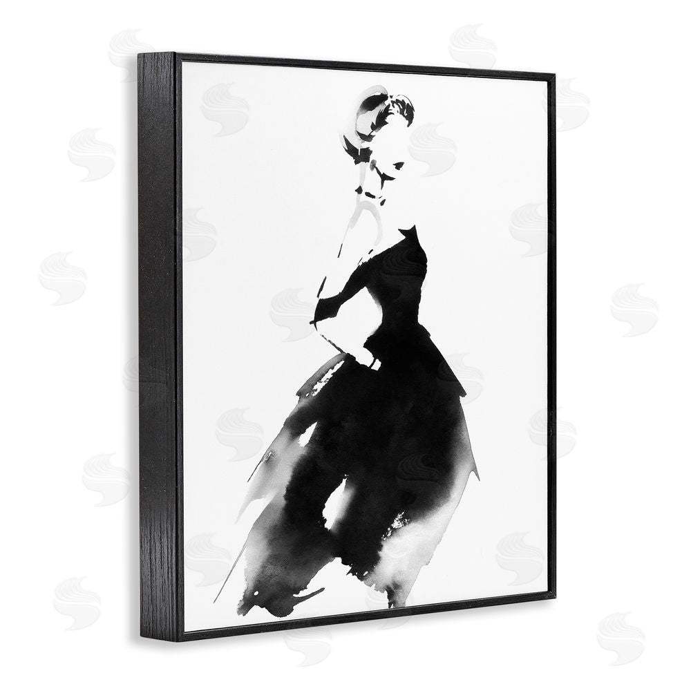 Svetlana Aleynikova Shadow Waltz Silhouette Black Framed Giclee Wall Art Print