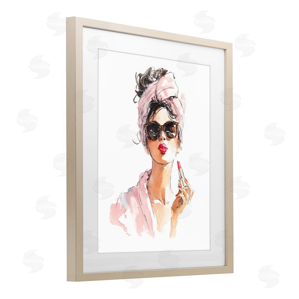 Svetlana Aleynikova Velour Secrets Lipstick Brown Framed Print Under Glass Wall Art