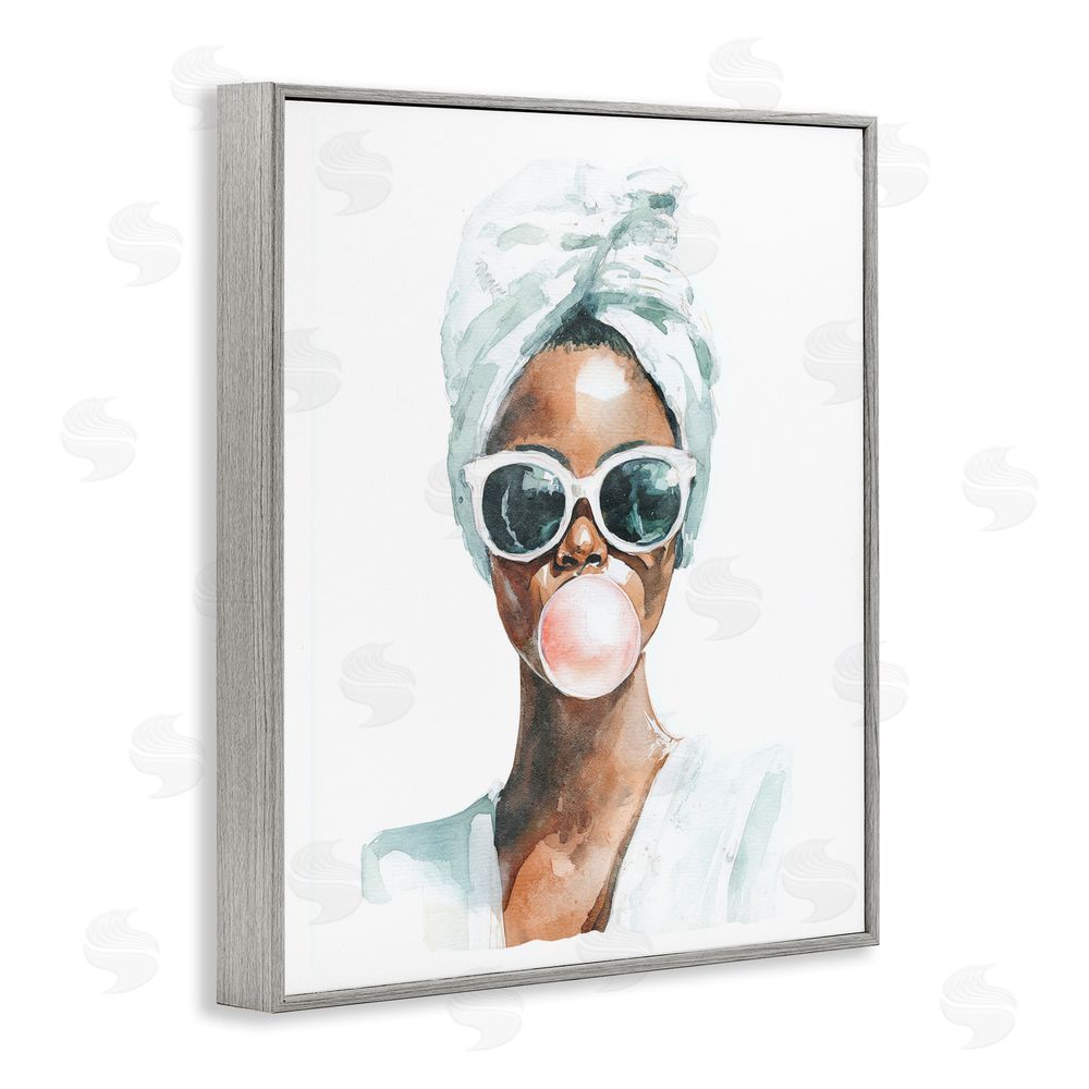 Svetlana Aleynikova Bubble Reverie Female Gray Framed Giclee Wall Art Print