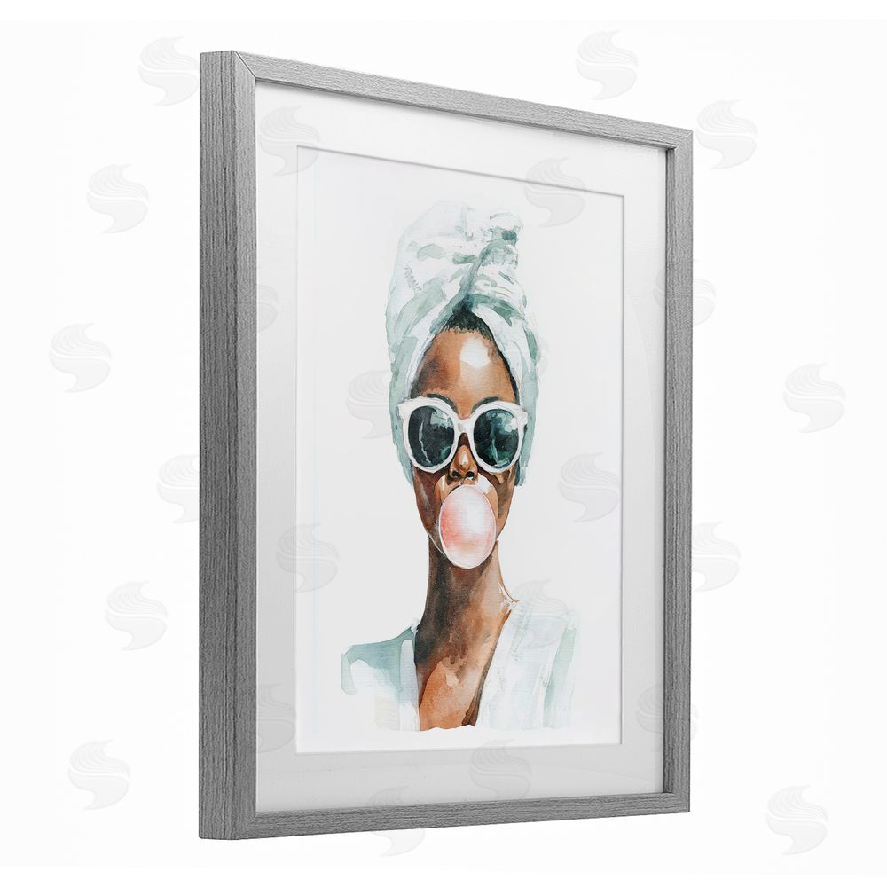 Svetlana Aleynikova Bubble Reverie Female Gray Framed Print Under Glass Wall Art