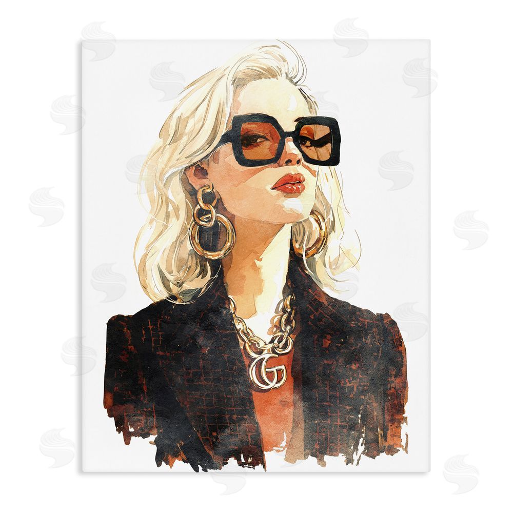 Svetlana Aleynikova Luxurious Gilded Gaze Stretched Canvas Wall Art Print