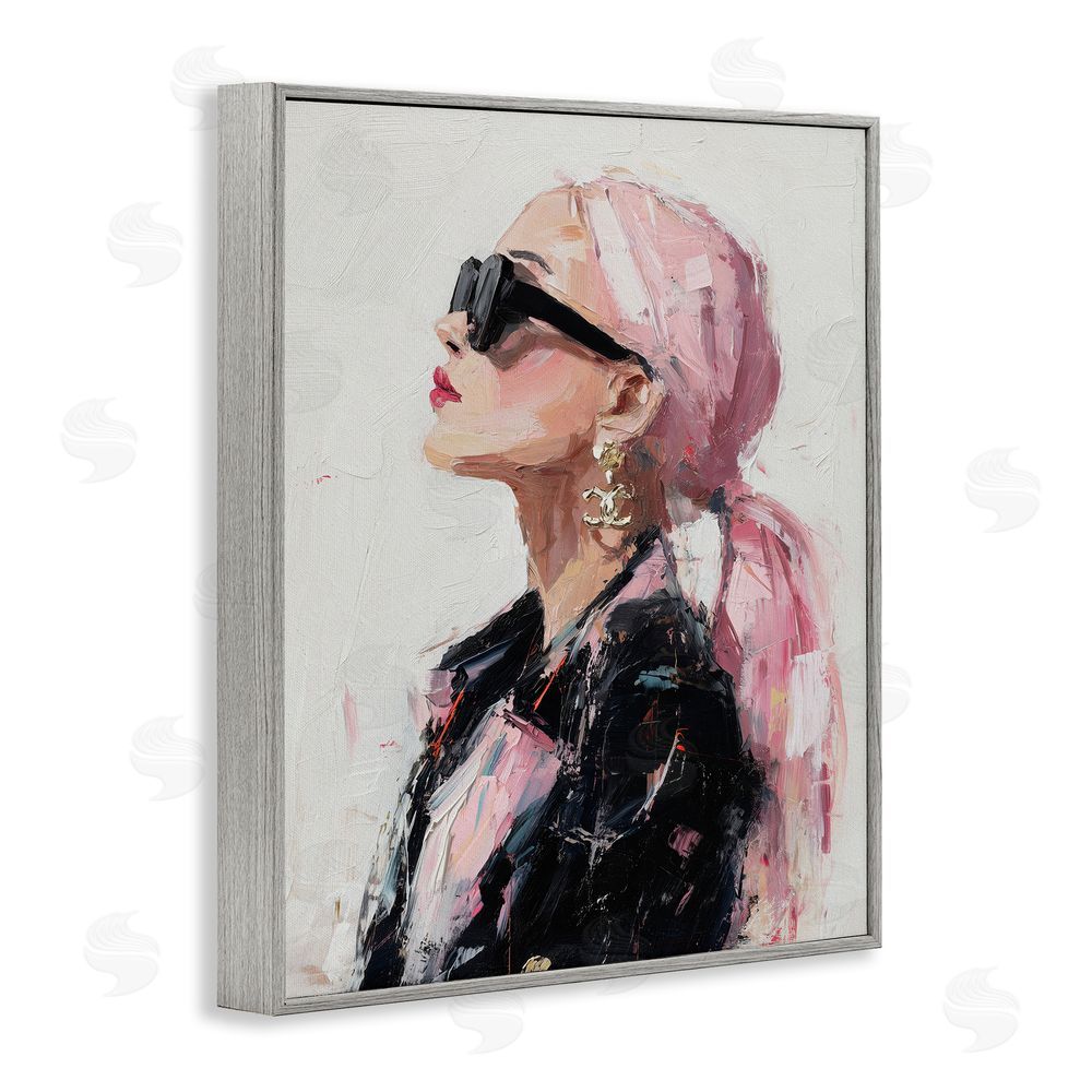 Svetlana Aleynikova Pink Daydream Impression Gray Framed Giclee Wall Art Print