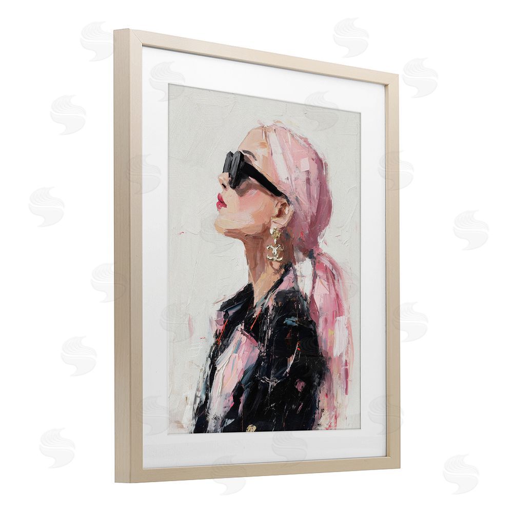 Svetlana Aleynikova Pink Daydream Impression Brown Framed Print Under Glass Wall Art