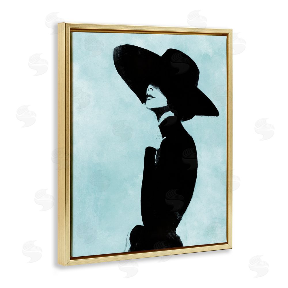 Svetlana Aleynikova Eclipse In Black Gold Floating Frame Canvas Wall Art Print