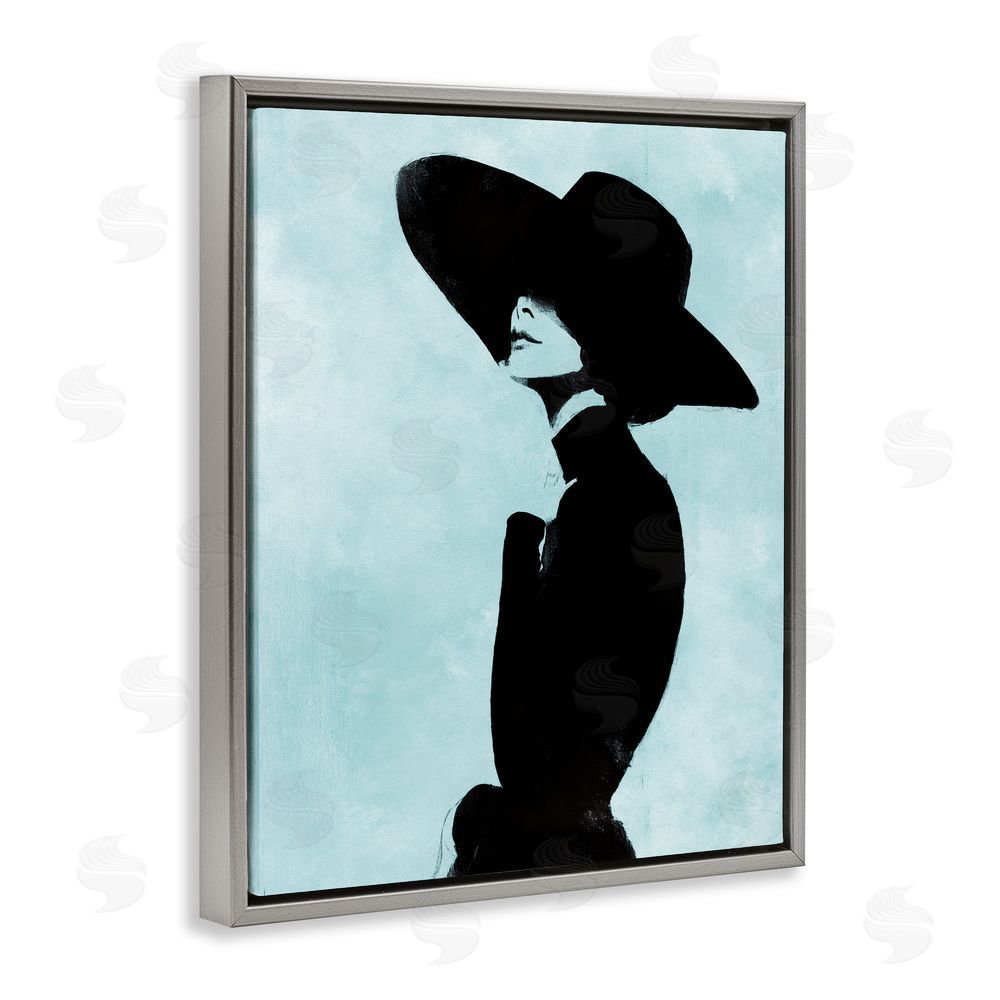 Svetlana Aleynikova Eclipse In Black Gray Floating Frame Canvas Wall Art Print