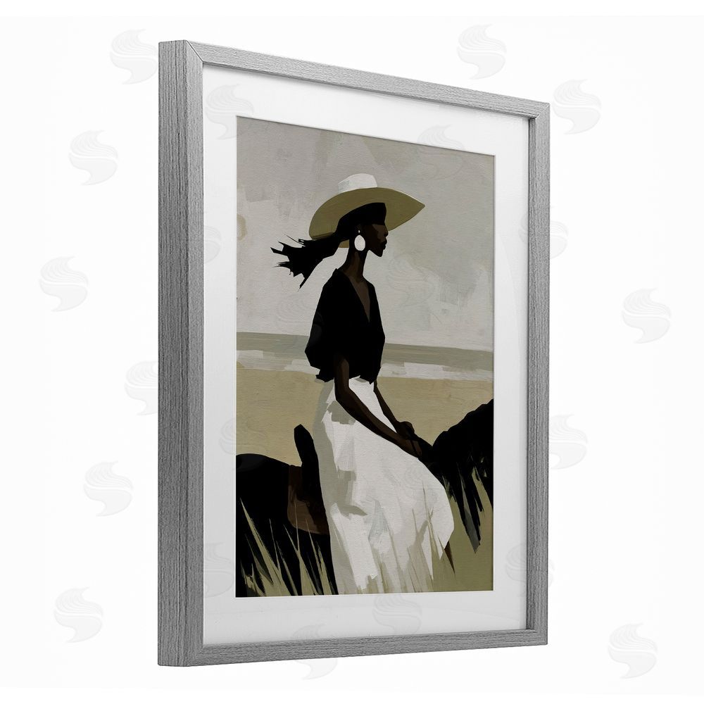 Svetlana Aleynikova Equestrian Windswept Muse Gray Framed Print Under Glass Wall Art