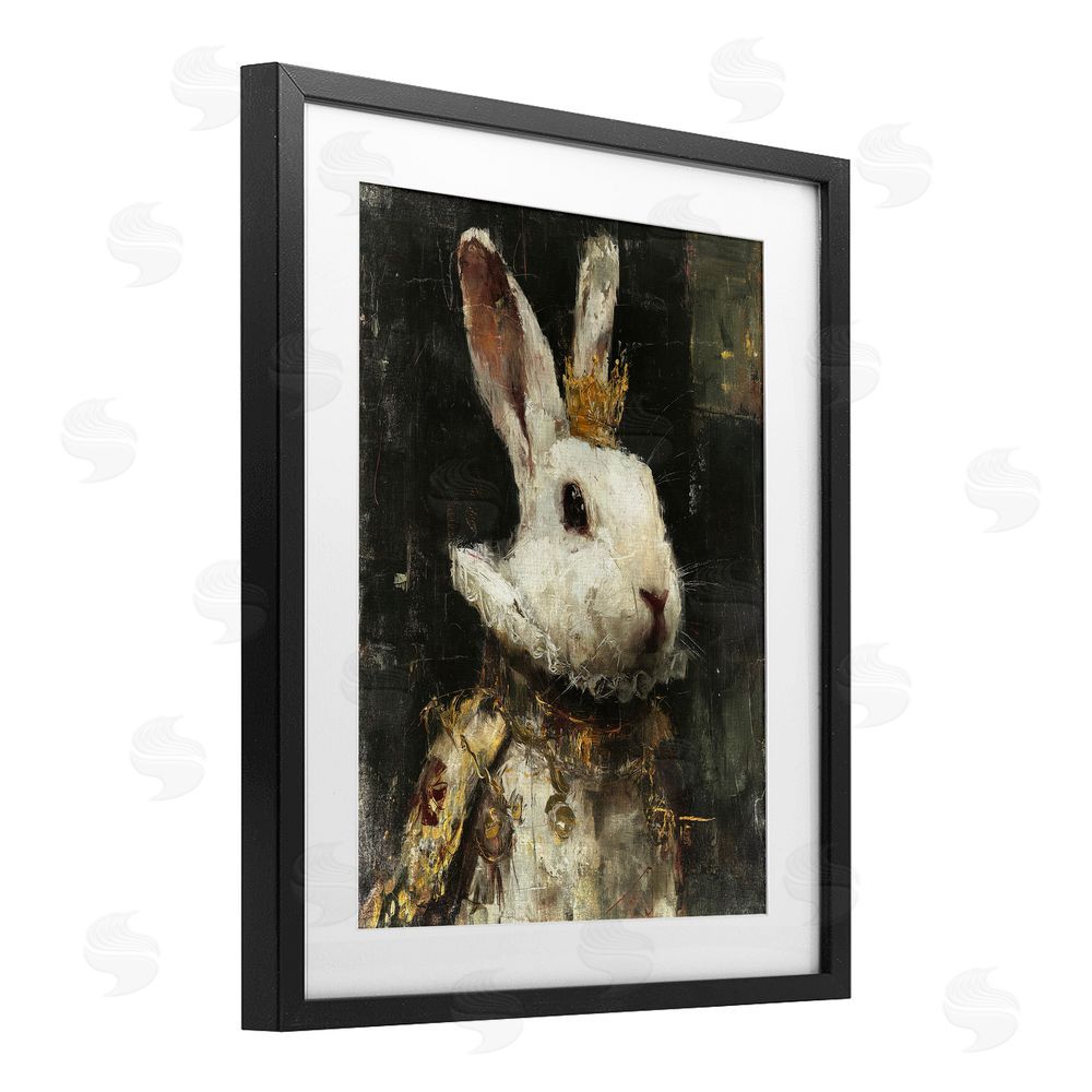 Svetlana Aleynikova Regal Hare Portrait Black Framed Print Under Glass Wall Art