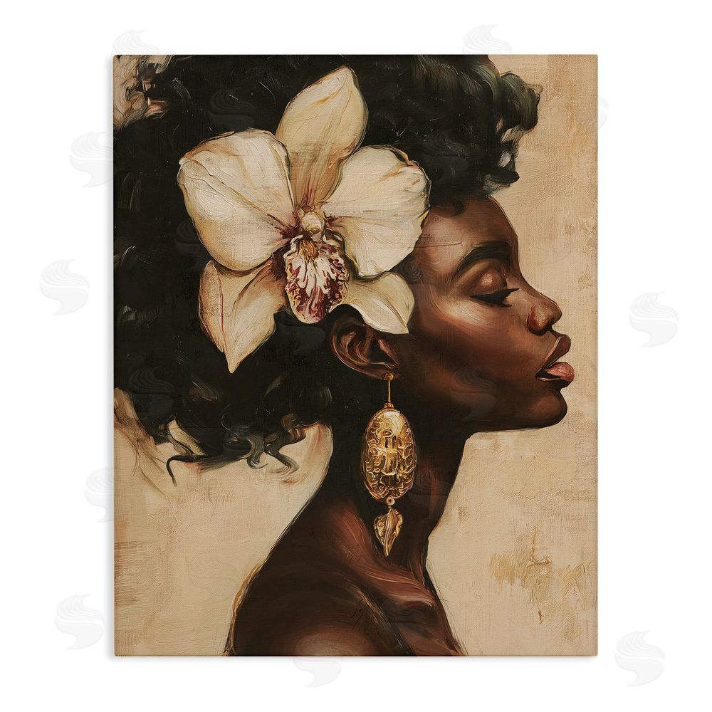 Svetlana Aleynikova Orchid Majesty Portrait Stretched Canvas Wall Art Print