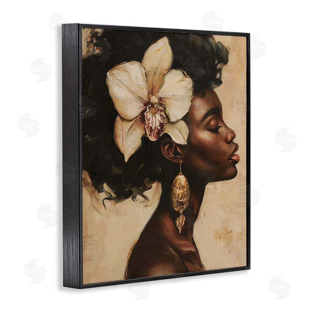 Svetlana Aleynikova Orchid Majesty Portrait Black Framed Giclee Wall Art Print
