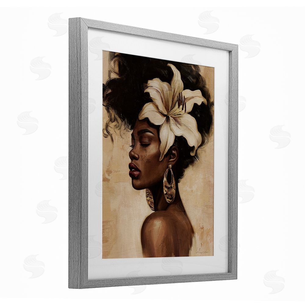 Svetlana Aleynikova Nocturne In Ivory Gray Framed Print Under Glass Wall Art