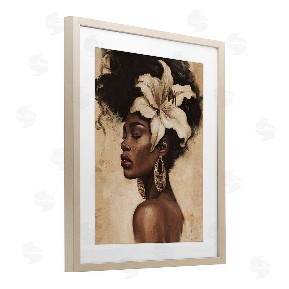 Svetlana Aleynikova Nocturne In Ivory Brown Framed Print Under Glass Wall Art