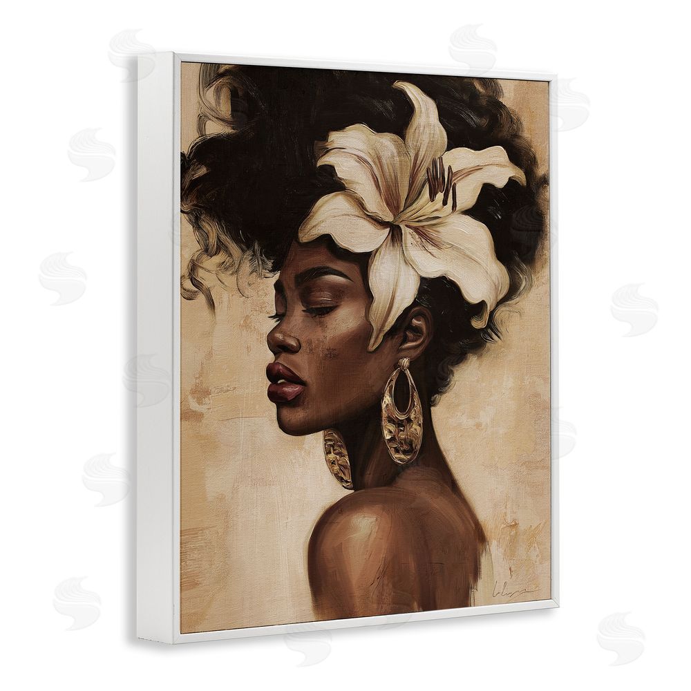 Svetlana Aleynikova Nocturne In Ivory White Framed Giclee Wall Art Print