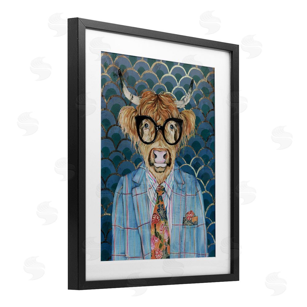 Svetlana Aleynikova Cool Highlander Portrait Black Framed Print Under Glass Wall Art