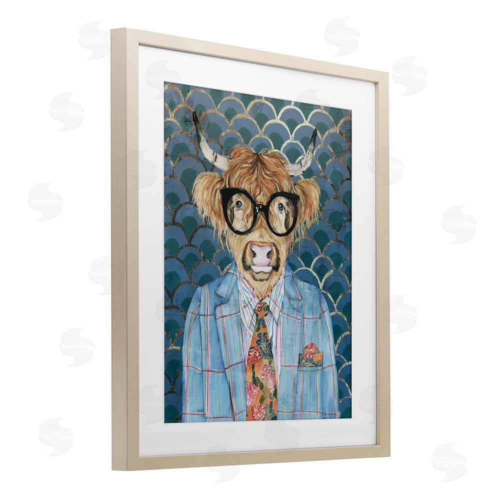 Svetlana Aleynikova Cool Highlander Portrait Brown Framed Print Under Glass Wall Art