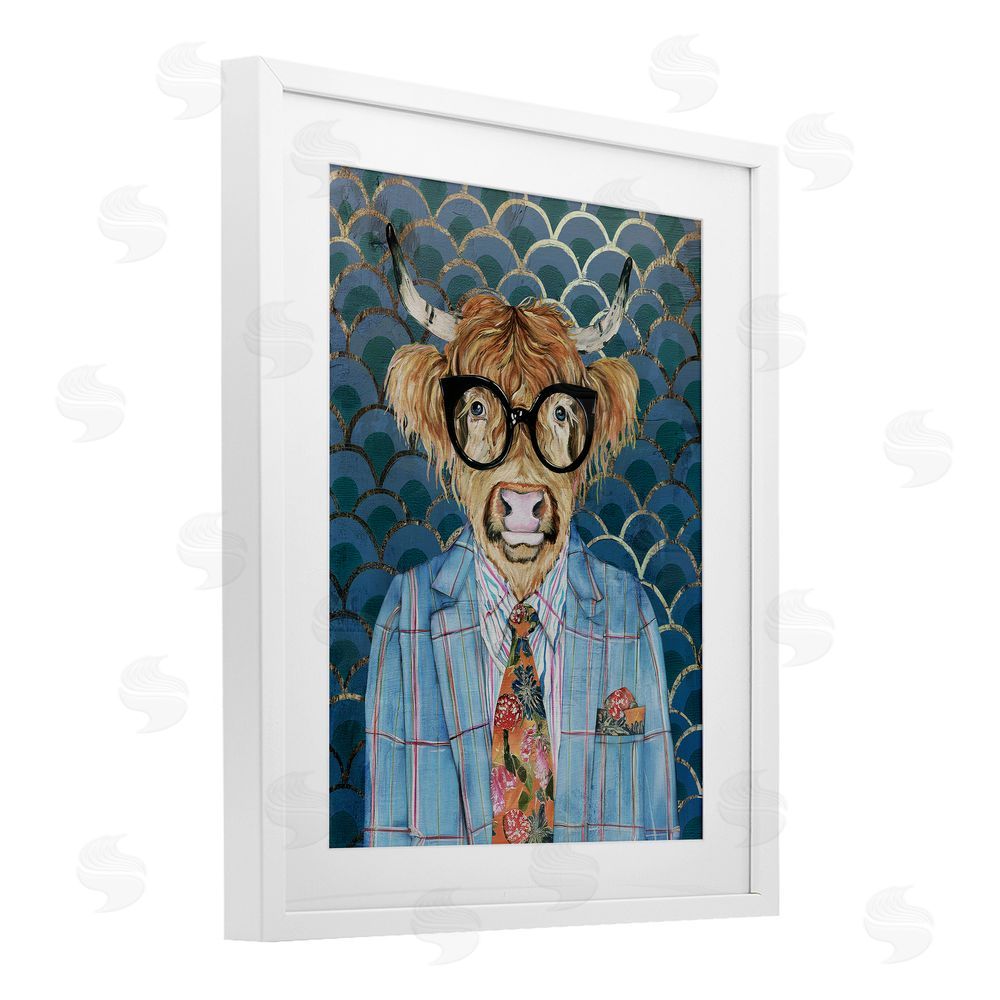 Svetlana Aleynikova Cool Highlander Portrait White Framed Print Under Glass Wall Art