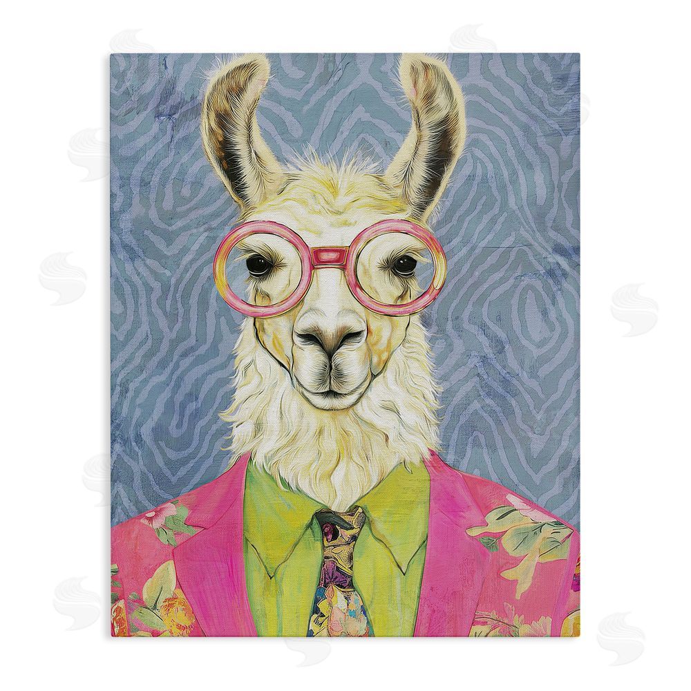 Svetlana Aleynikova Bright Gaze Llama Stretched Canvas Wall Art Print