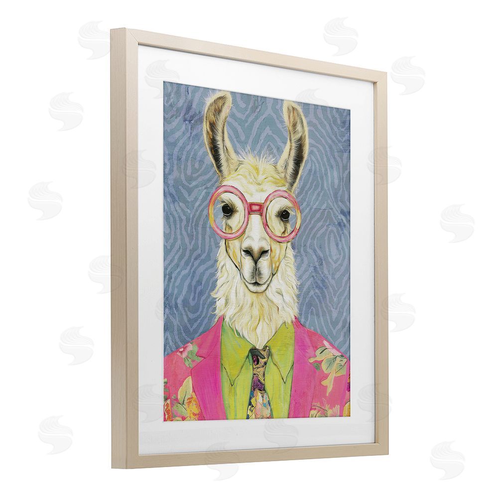 Svetlana Aleynikova Bright Gaze Llama Brown Framed Print Under Glass Wall Art