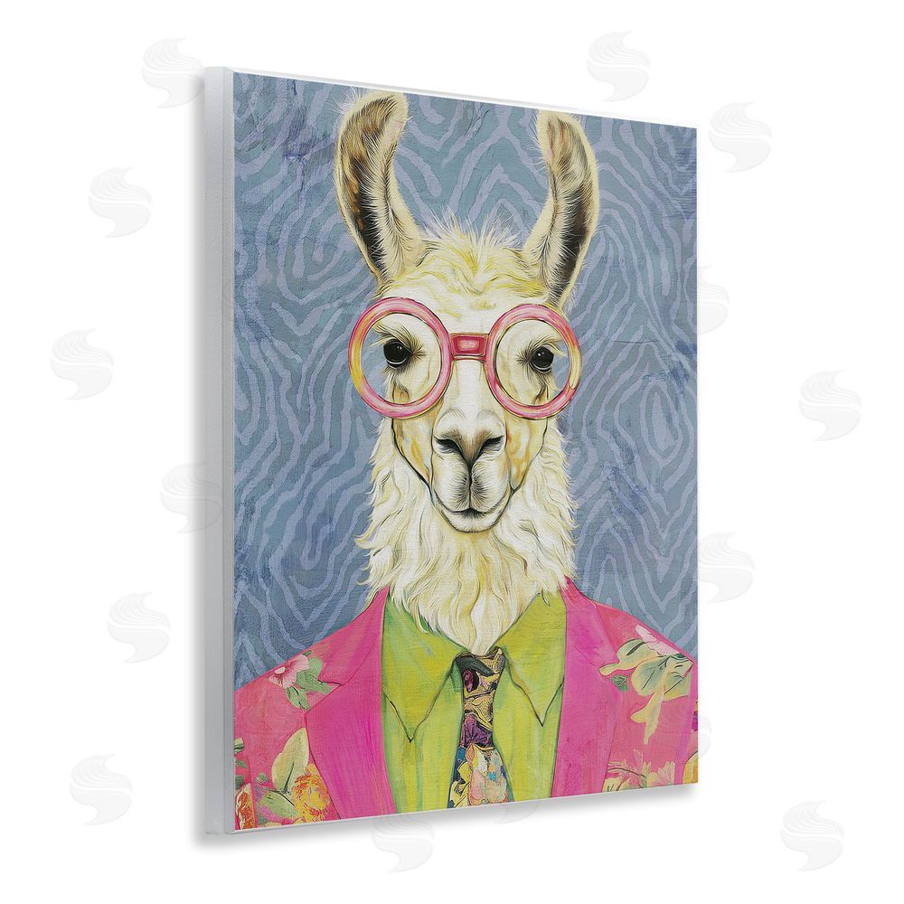 Svetlana Aleynikova Bright Gaze Llama Wooden Wall Plaque Art Print