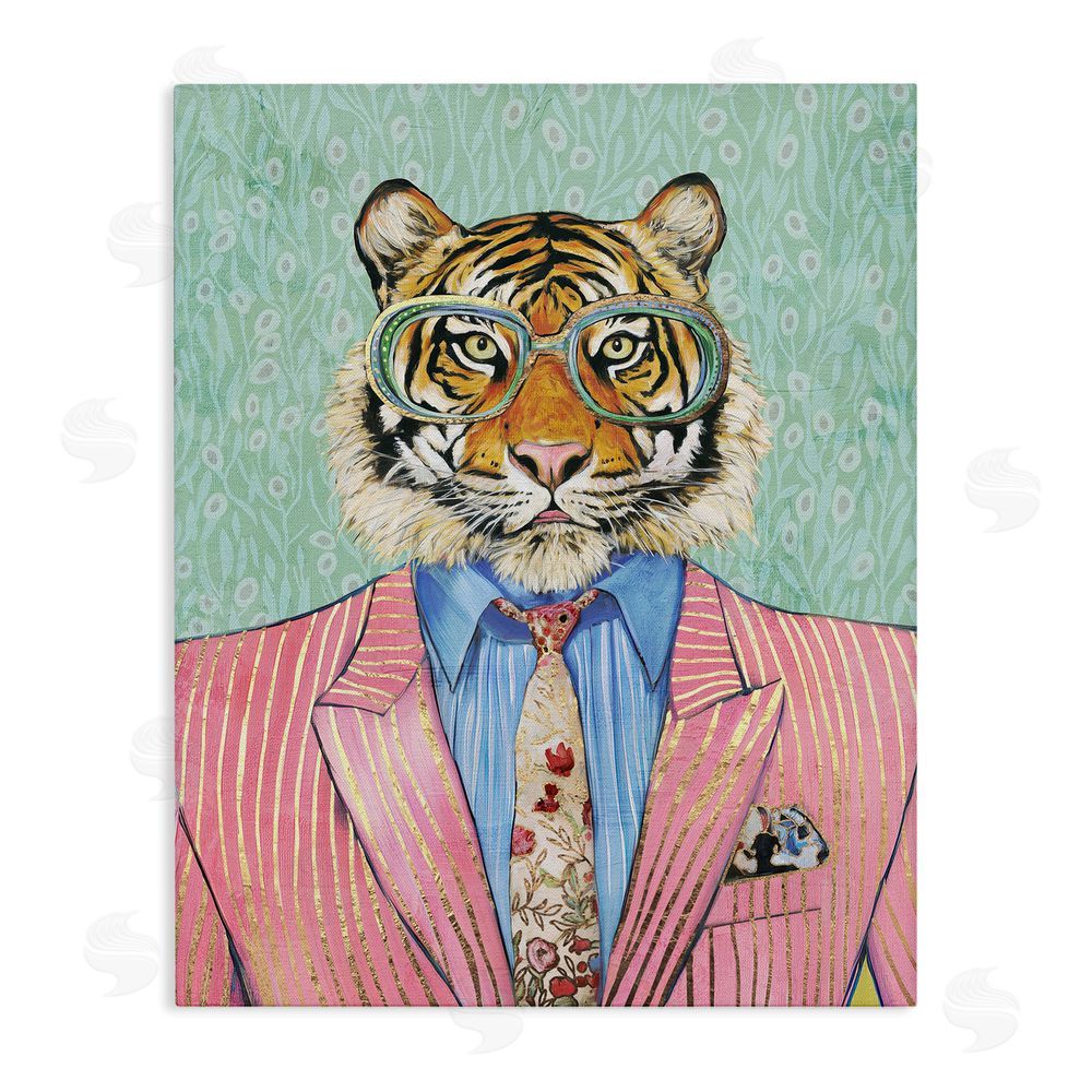 Svetlana Aleynikova Sharp Tiger Outfit Stretched Canvas Wall Art Print