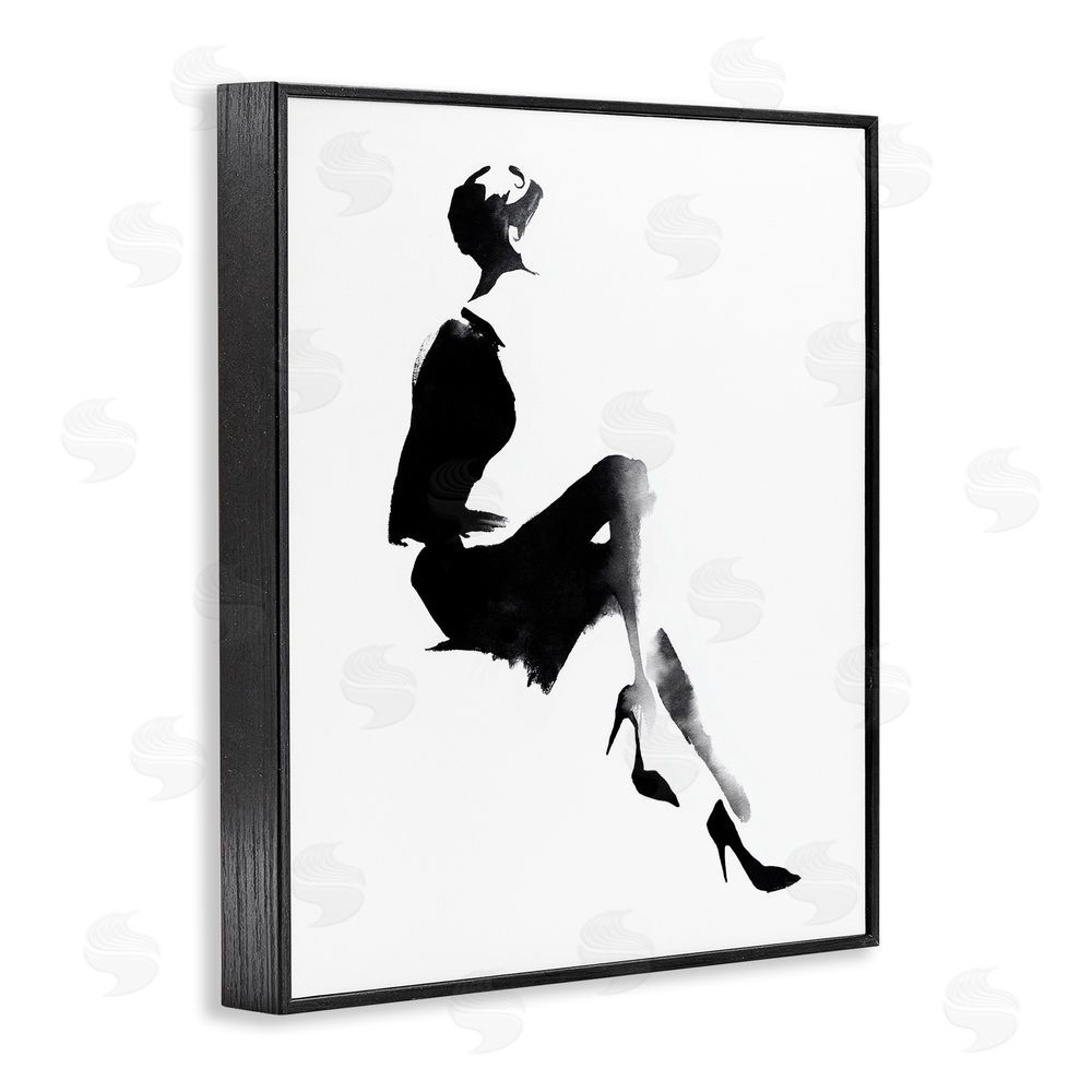 Svetlana Aleynikova Chic Silhouette Noir Black Framed Giclee Wall Art Print
