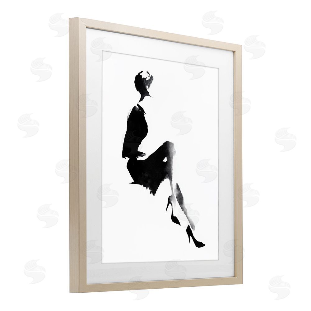 Svetlana Aleynikova Chic Silhouette Noir Brown Framed Print Under Glass Wall Art