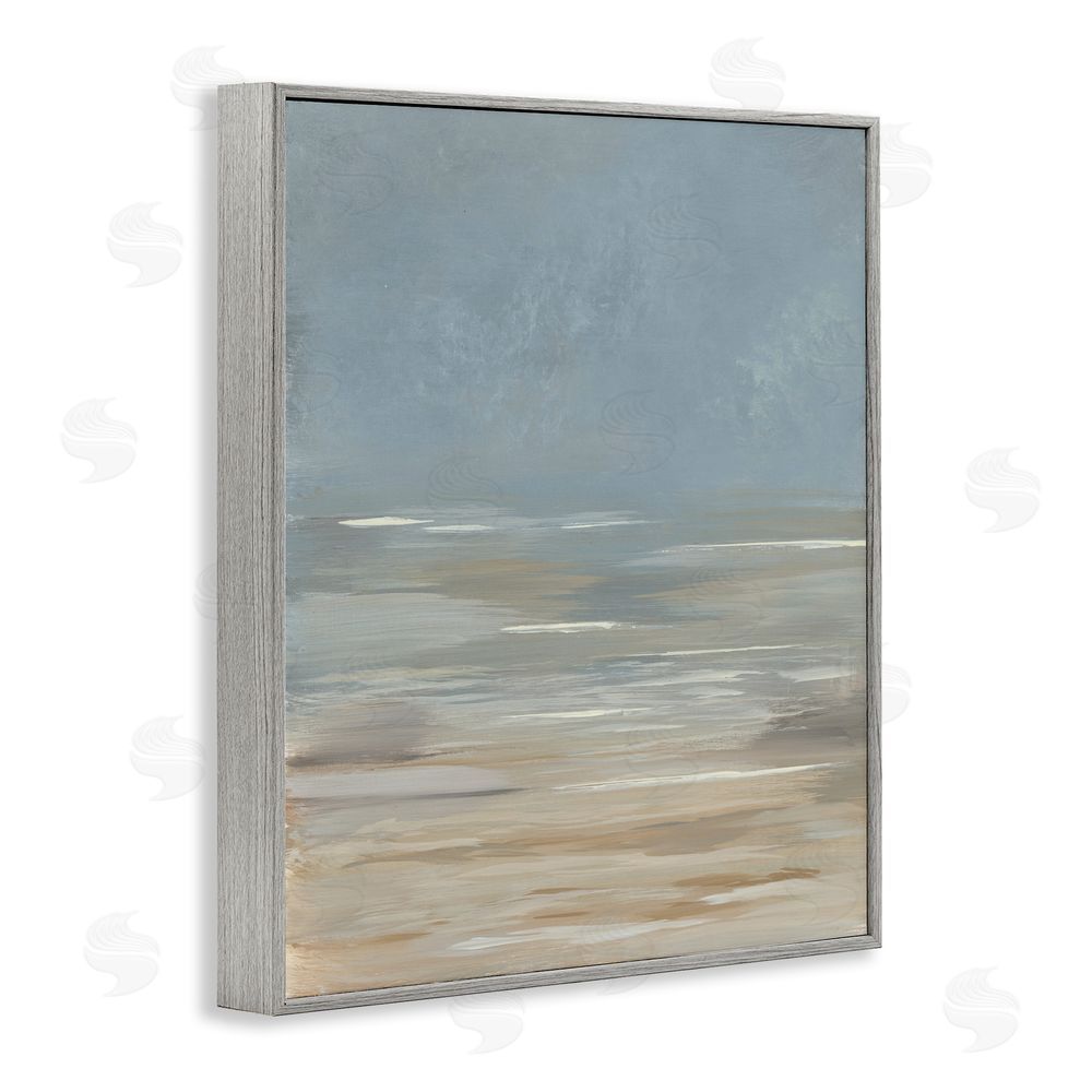 Kristen Dalpiaz Abstract Beach Gradient Gray Framed Giclee Wall Art Print